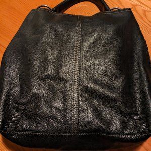 Lucky Brand Black Leather Hobo Bag